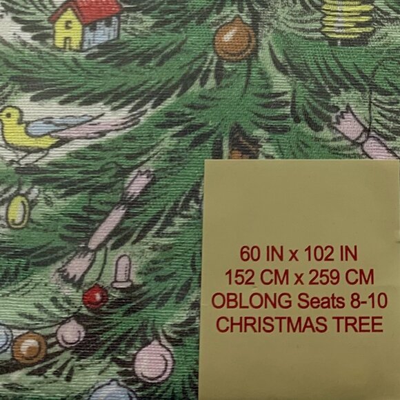Spode Christmas Tree Tablecloth 60x102 Fabric NWT - Picture 8 of 9